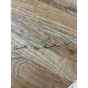 Sterling Silver 925 Vintage Modest Link Thin Bracelet Chain Clasp Unisex Light